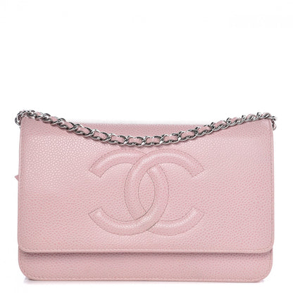 Chanel Caviar Timeless CC Wallet On Chain WOC Pink 1 of 9