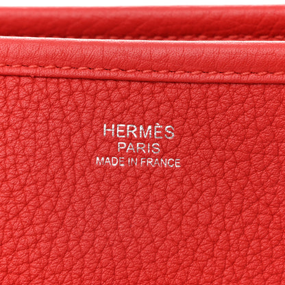 Hermes Taurillon Clemence Evelyne III GM Rouge Garance 6 of 12