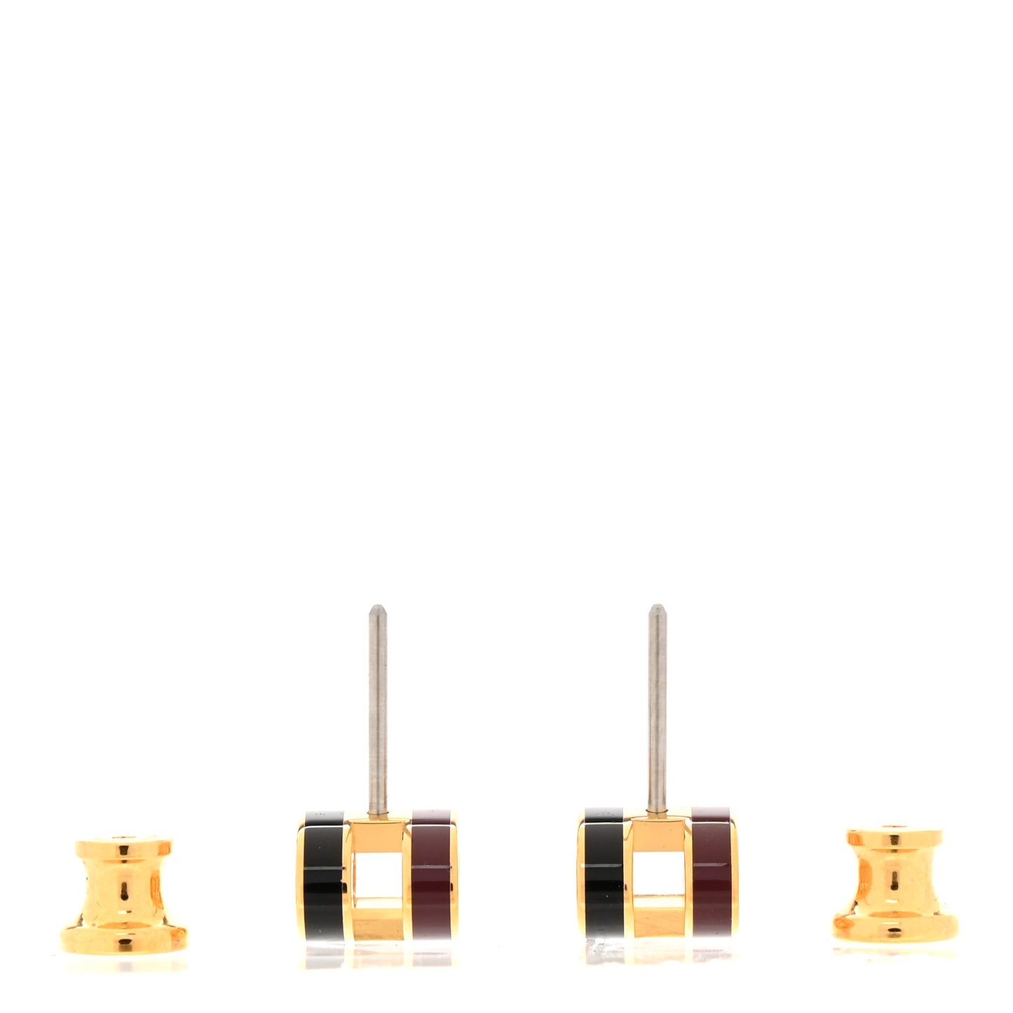 Gold Lacquered Mini Pop H Rocabar Earrings Galaxie