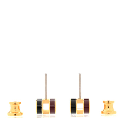 Hermes Gold Lacquered Mini Pop H Rocabar Earrings Galaxie 3 of 5