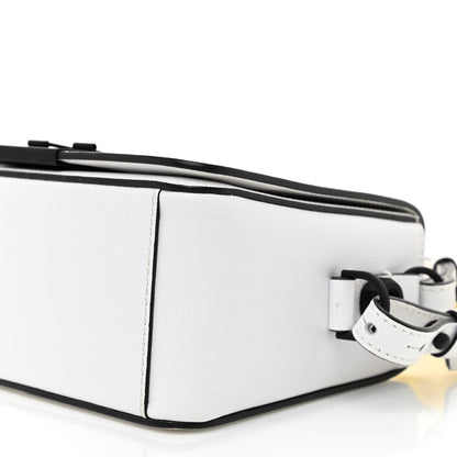 Off-White Saffiano Striped Diag Binder Flap Bag White Black 8 of 11