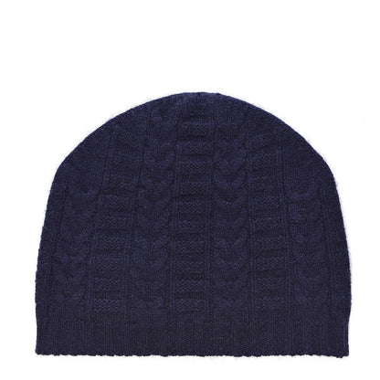 Chanel CHANE Cashmere CC Beanie Hat Navy 3 of 4