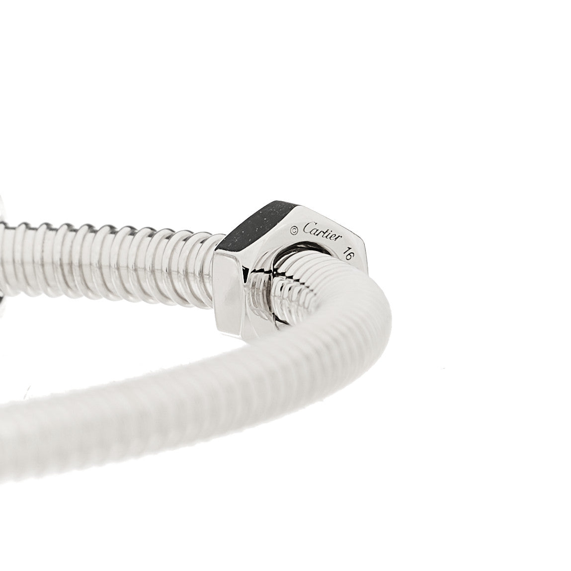 18K White Gold Ecrou de Cartier Bracelet 16