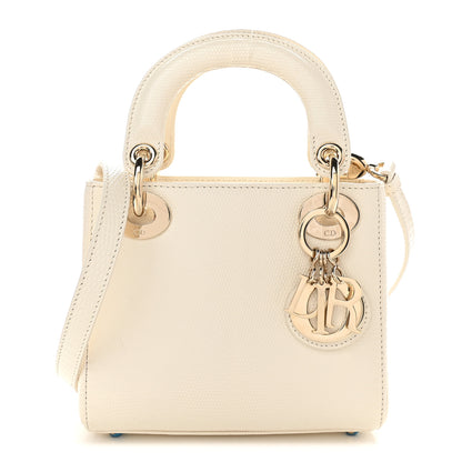 Christian Dior Lizard Mini Lady Dior White 1 of 7