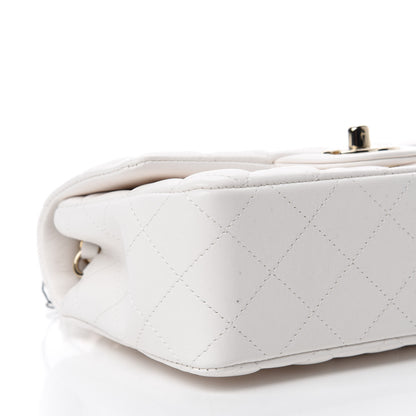 Chanel Lambskin Quilted Mini Rectangular Flap White 6 of 11