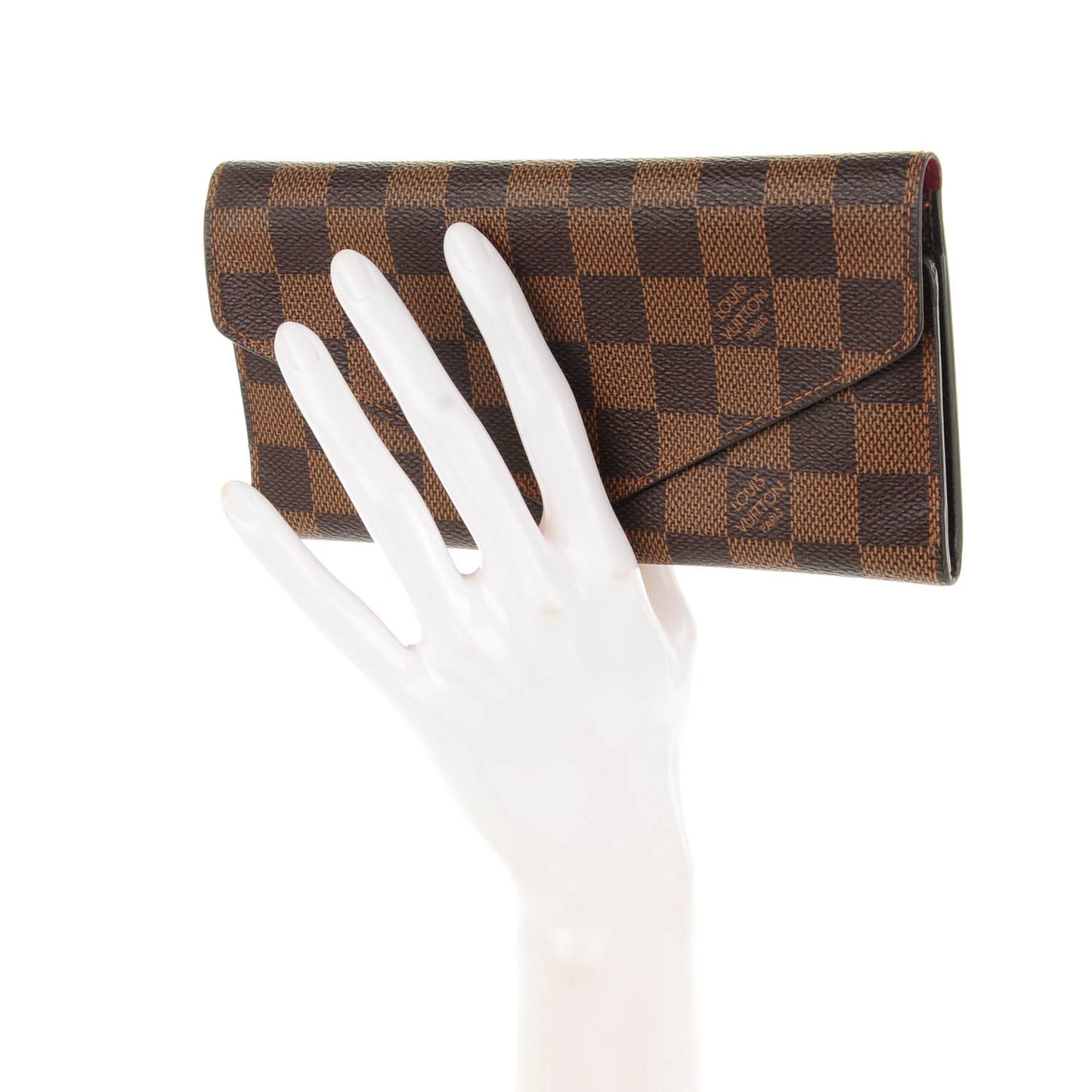 Damier Ebene Josephine Wallet Red