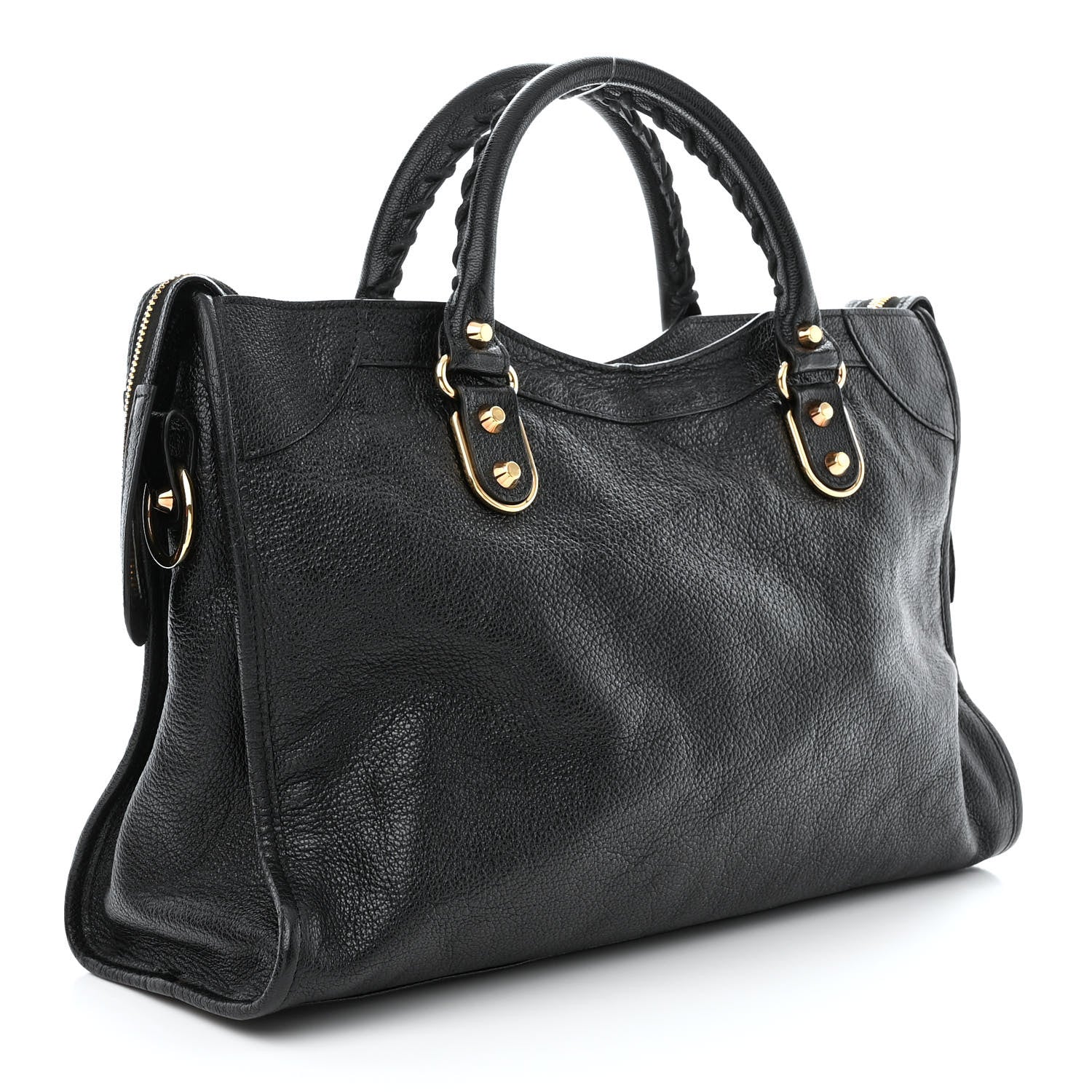 Balenciaga Chevre Gold Metallic Edge Hardware City Black 3 of 10