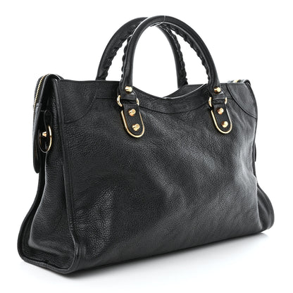 Balenciaga Chevre Gold Metallic Edge Hardware City Black 3 of 10