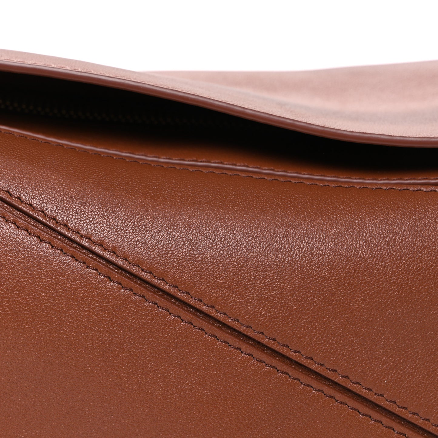 Nappa Lambskin Small Featherlight Puzzle Bag Pecan