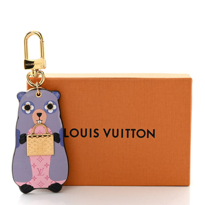 Louis Vuitton Monogram LV Marmott Bag Charm Key Holder Purple 5 of 5