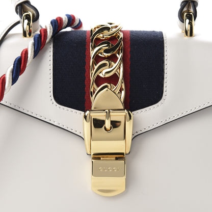 Gucci Calfskin Mini Sylvie Top Handle Bag White 11 of 11