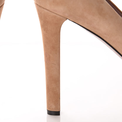 Gucci Kid Scamosciato Platform Pumps 40.5 Camelia 16 of 18