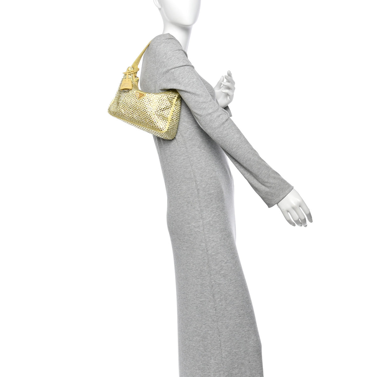 Satin Crystal Mini Re-Edition 2000 Bag Ananas