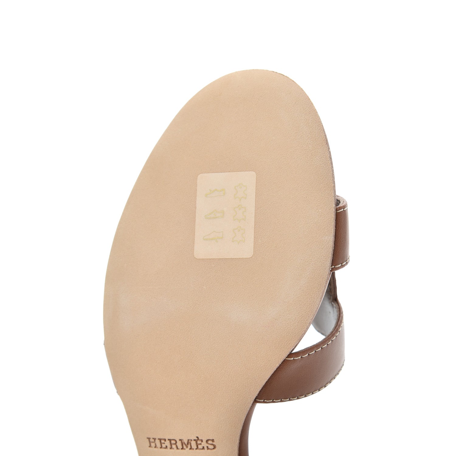 Hermes Calfskin Oasis Sandals 36 Gold 10 of 14