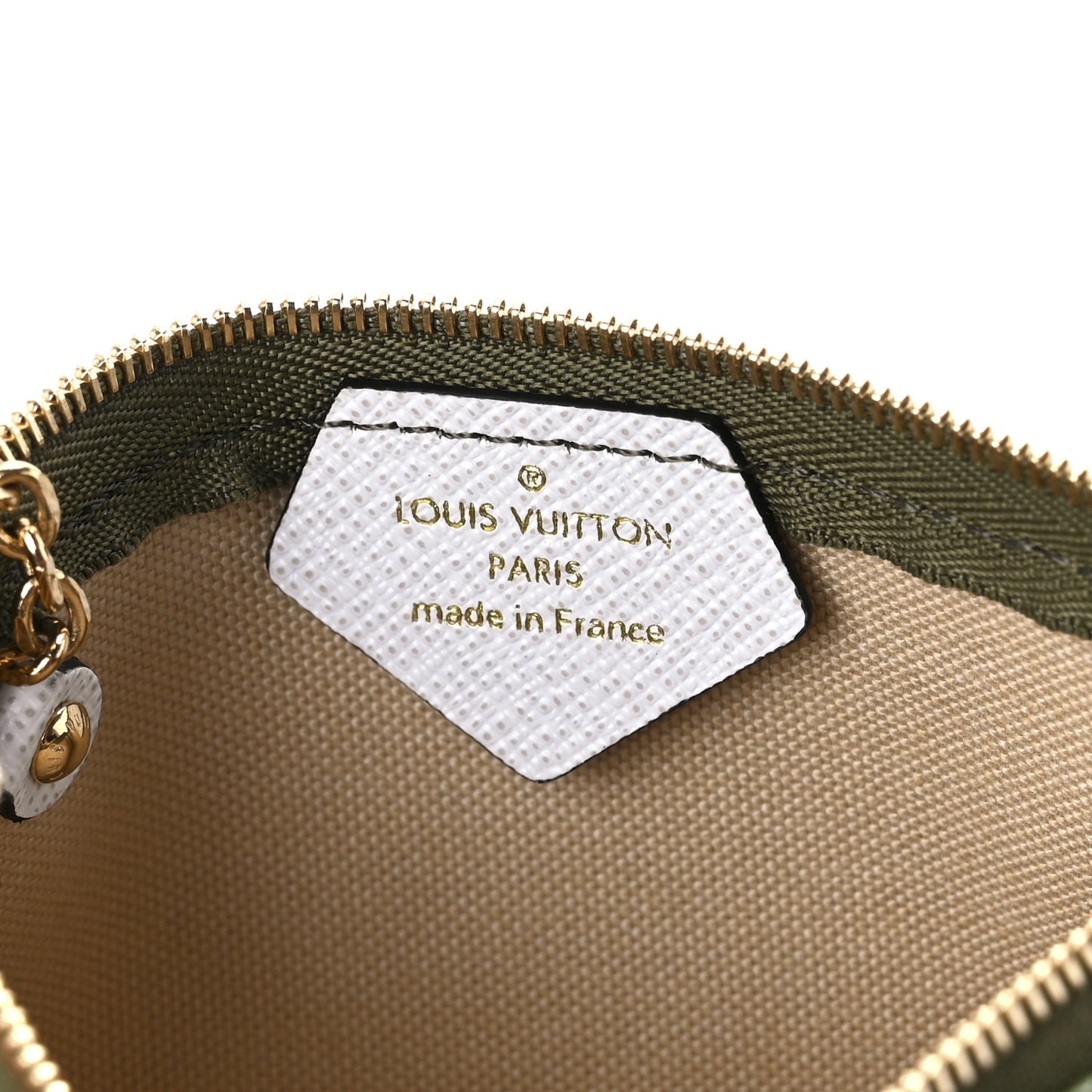 Monogram Giant Micro Pochette Accessories Kaki White