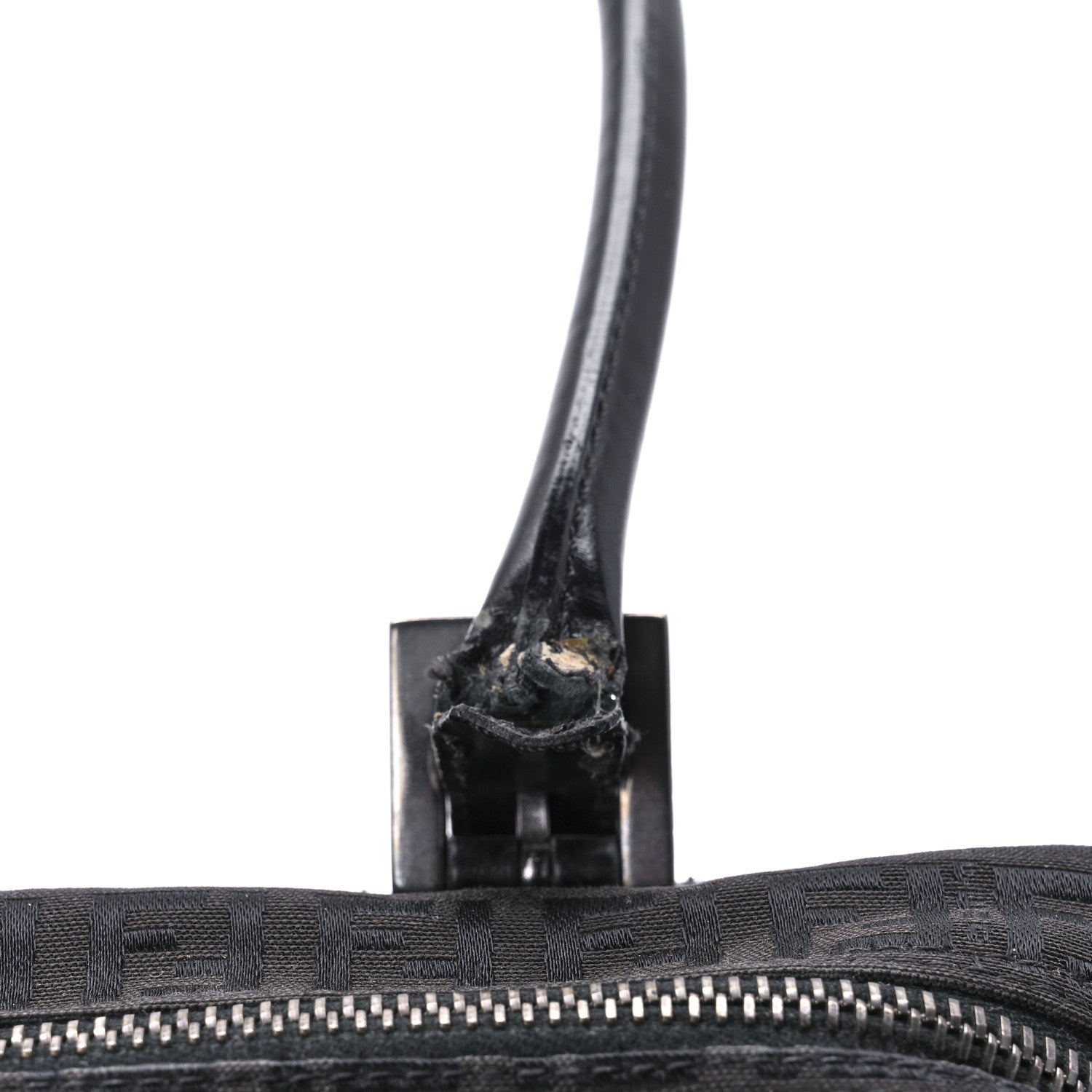 Fendi Zucchino Satchel Dark Brown 11 of 12