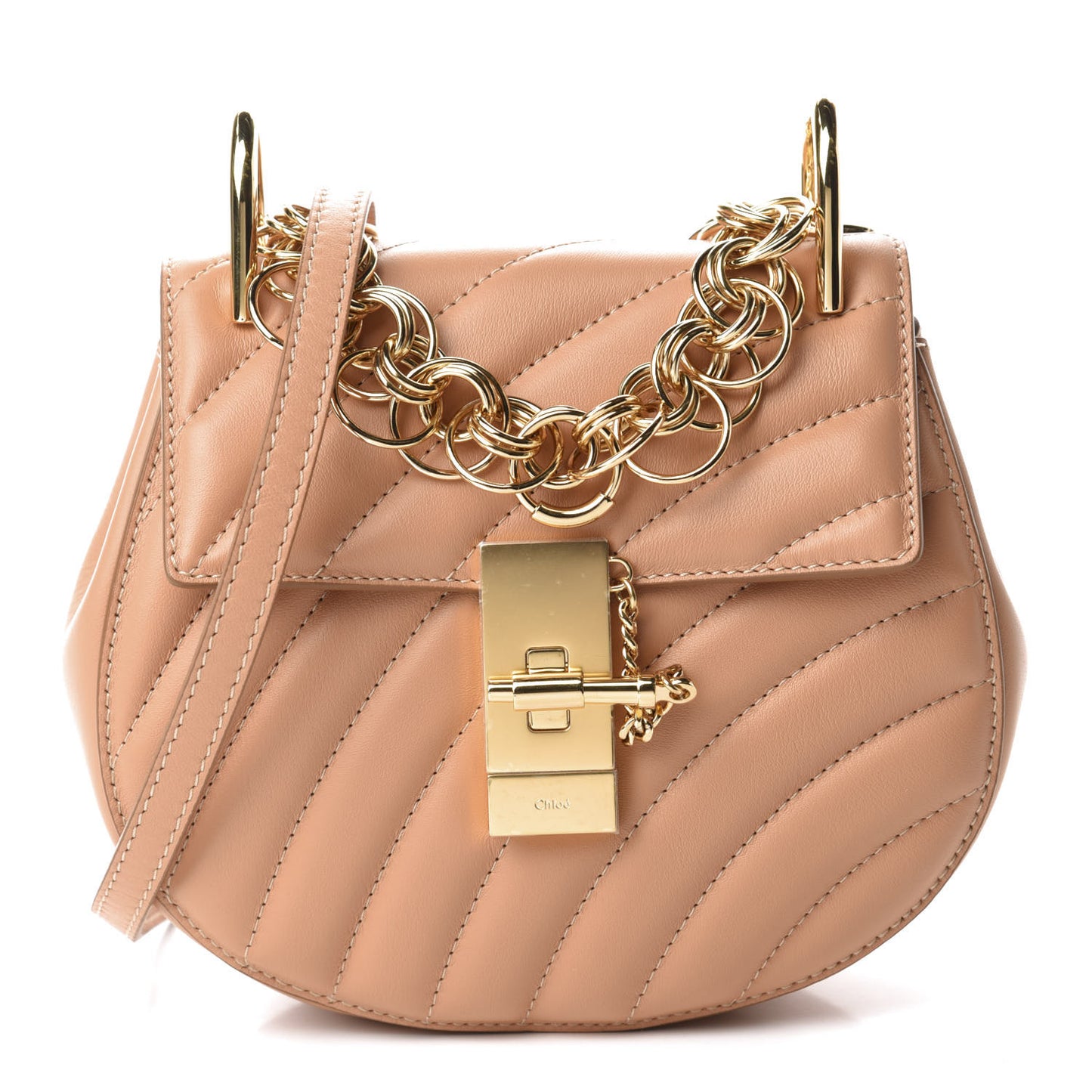 Calfskin Quilted Mini Drew Bijou Shoulder Bag Blushy Pink