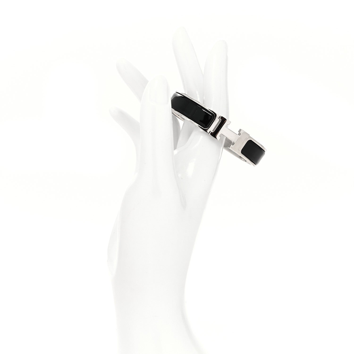 Hermes Enamel Narrow Clic Clac H Bracelet PM Black 2 of 5