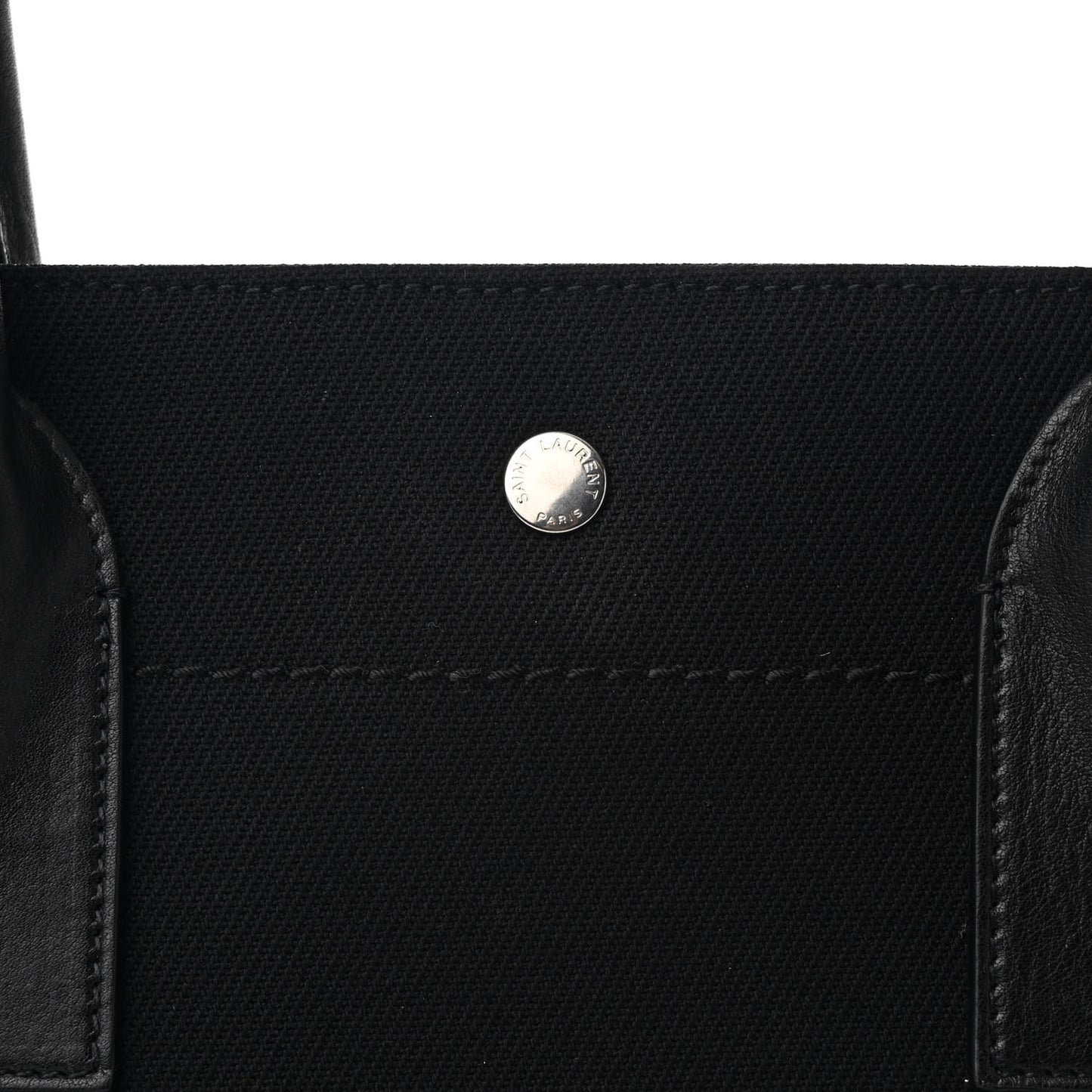Linen Calfskin Rive Gauche Tote Black