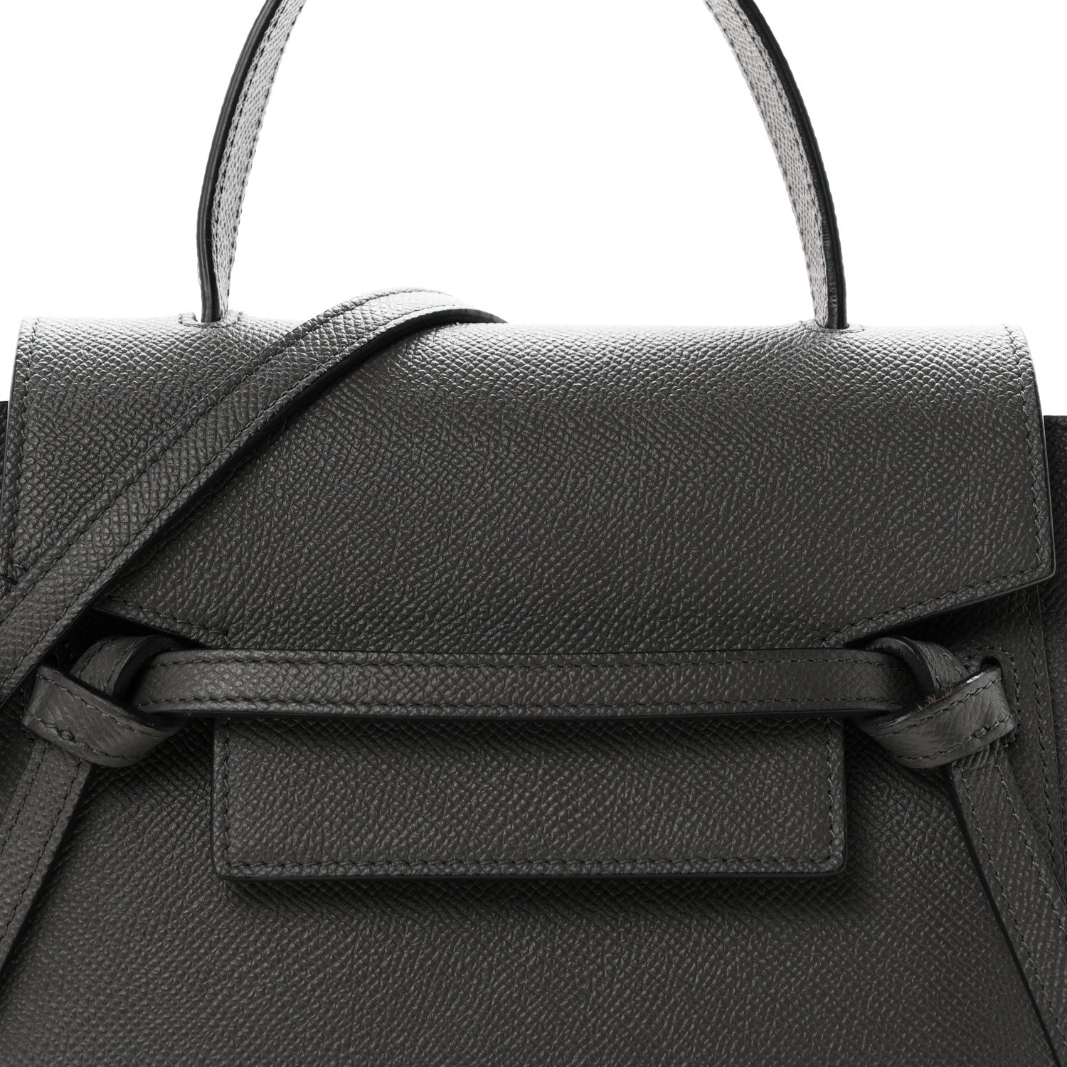 Celine Grained Calfskin Nano Belt Bag Grey 7 of 9