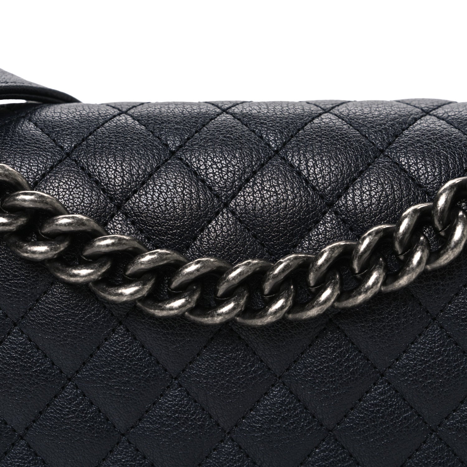 Chanel Goatskin Quilted Patent Medium Duo Boy Flap Black 8 of 10