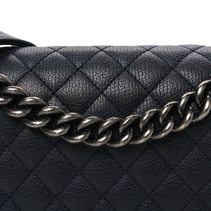 Chanel Goatskin Quilted Patent Medium Duo Boy Flap Black 8 of 10