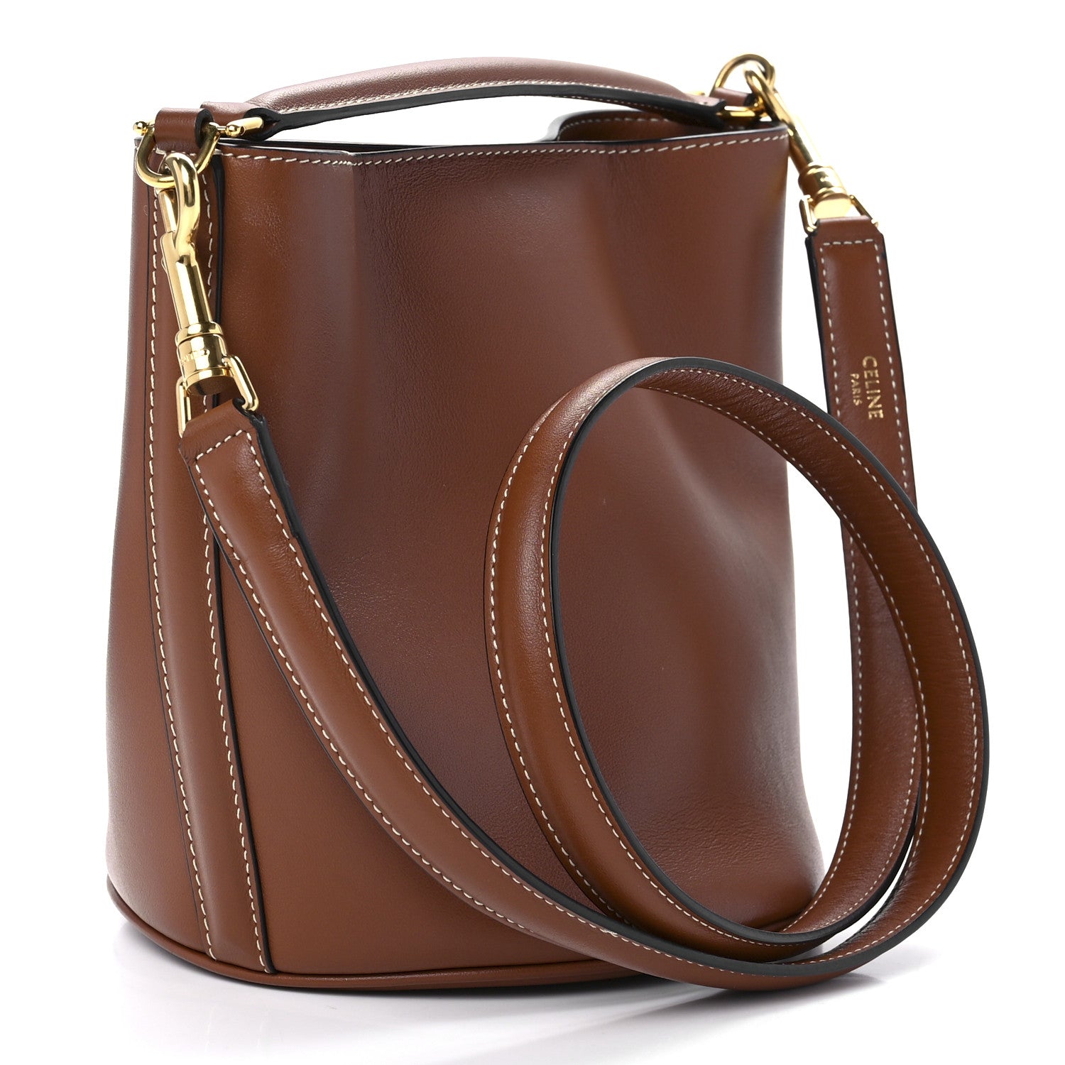 Celine Smooth Calfskin Bucket 16 Bag Tan 2 of 13