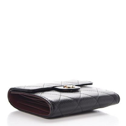 Chanel Caviar Quilted Compact Flap Wallet Black 4 of 8