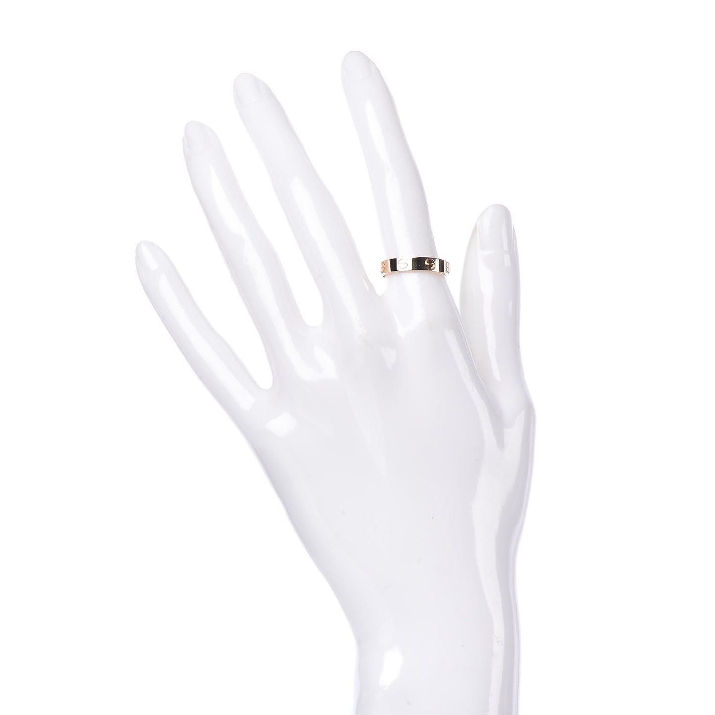 18K Yellow Gold 3.5mm LOVE Wedding Band Ring 52 6