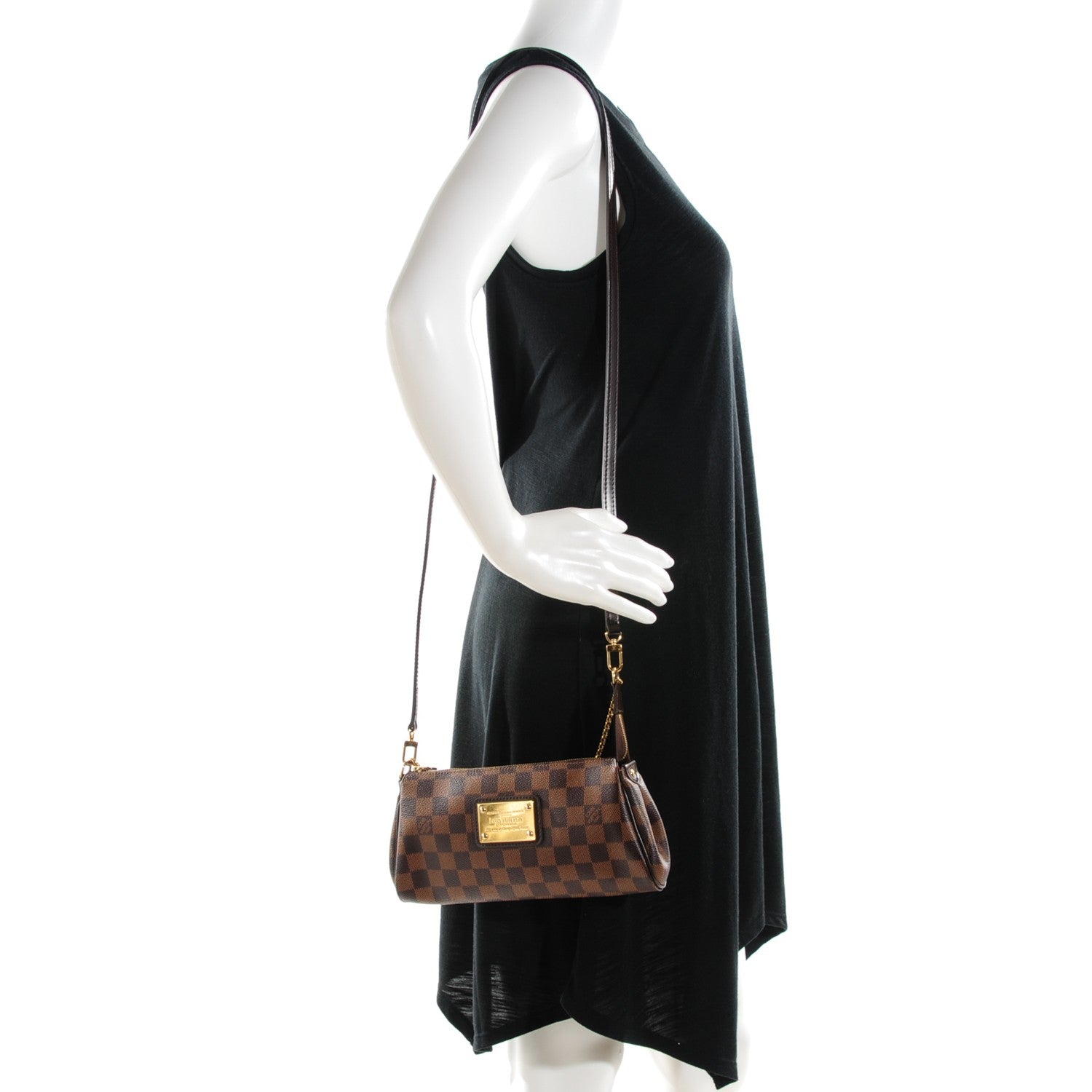 Louis Vuitton Damier Ebene Eva Clutch 2 of 7