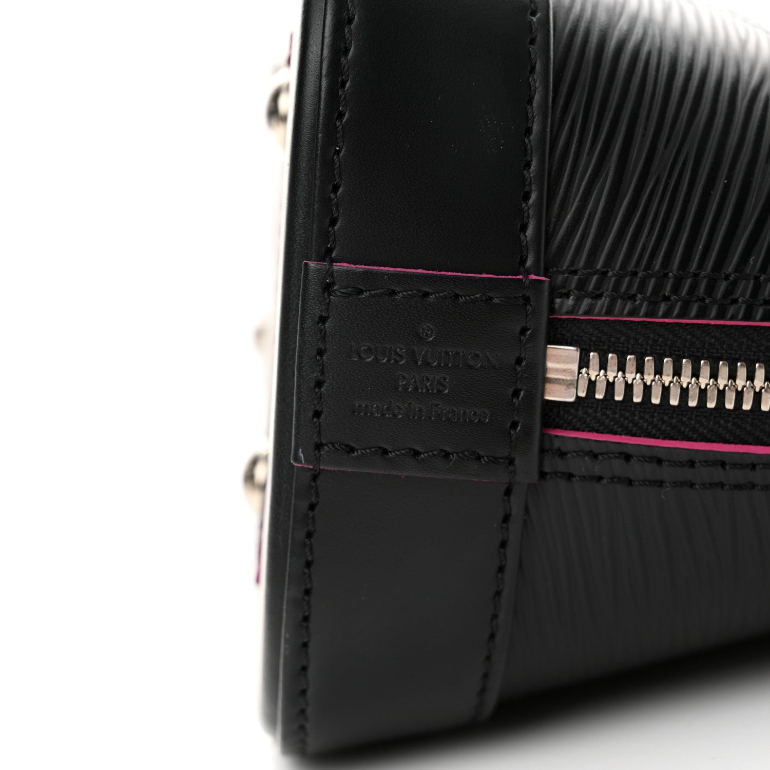 Louis Vuitton Epi Alma BB Black Hot Pink 6 of 12