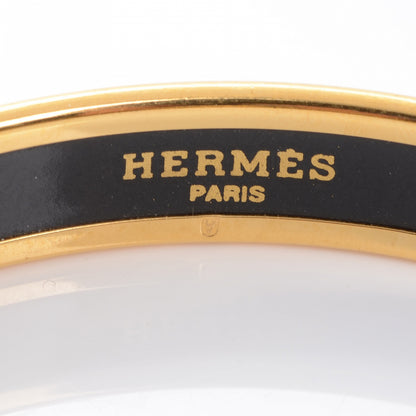 Hermes Enamel Narrow Printed Chain D Ancre Bracelet Black 3 of 5