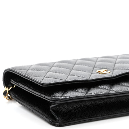 Chanel Caviar Quilted Wallet on Chain WOC Black 10 of 12
