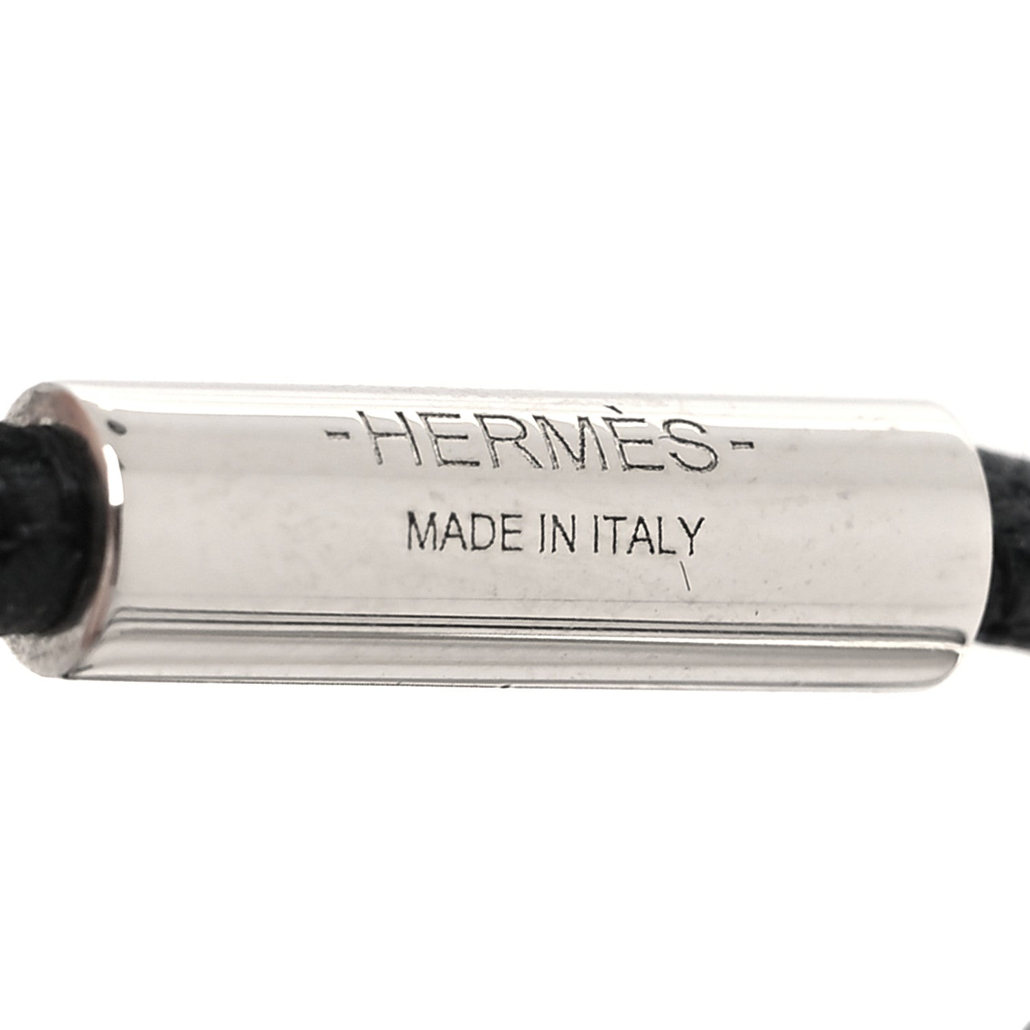 Hermes Swift Kyoto Tresse Pendant Necklace Black White 5 of 5