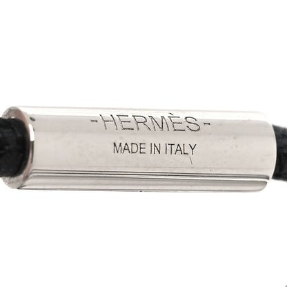 Hermes Swift Kyoto Tresse Pendant Necklace Black White 5 of 5