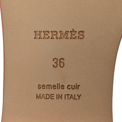 Hermes Epsom Oran Sandals 36 Orange Joey 8 of 9