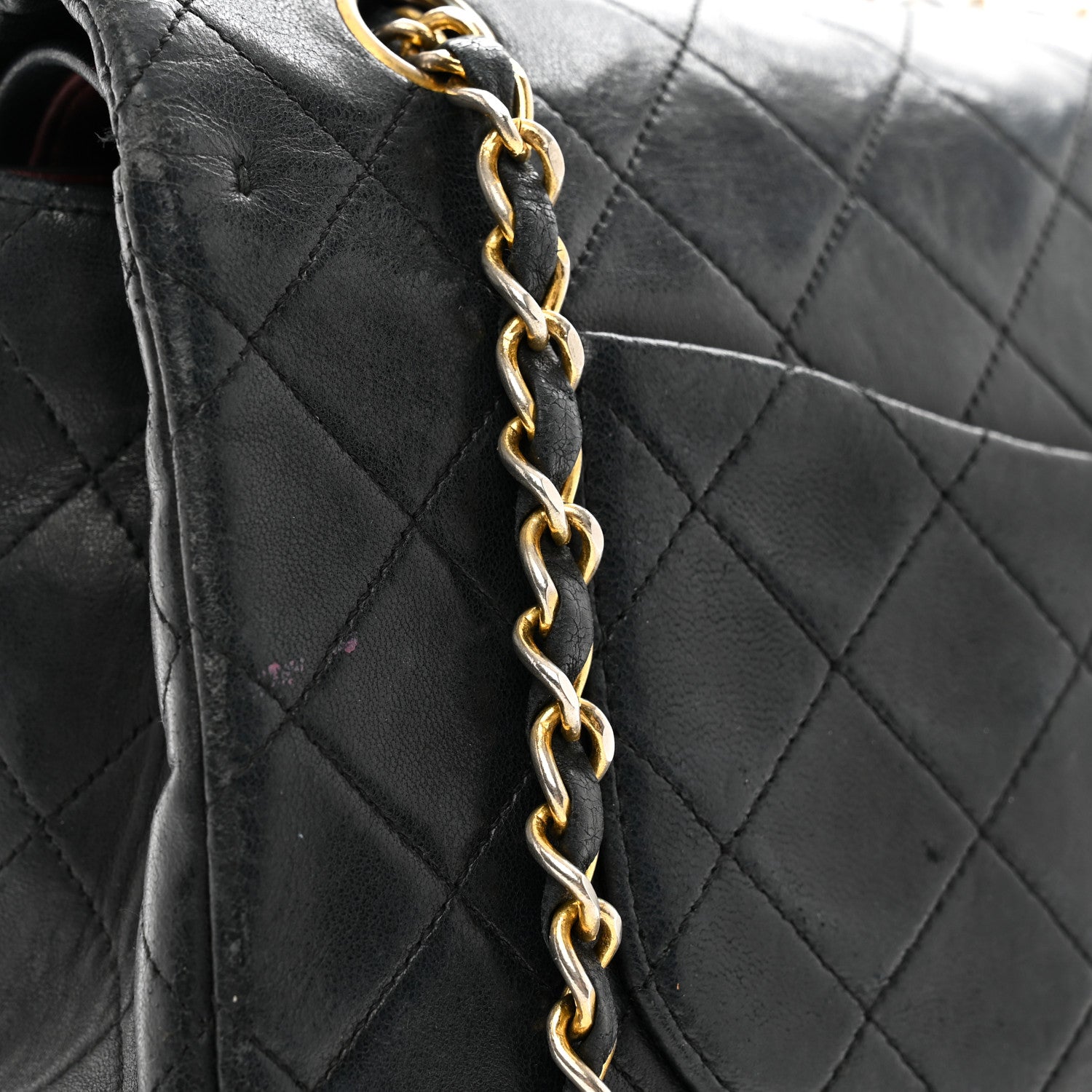 Chanel Lambskin Quilted Medium Double Flap Black 14 of 14