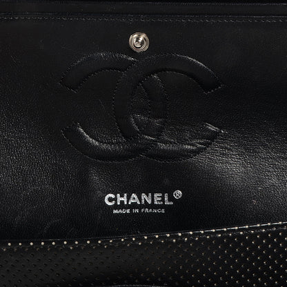 Chanel Lambskin Perforated Medium Double Flap Black 6 of 8