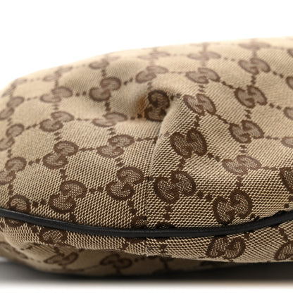 Gucci Monogram Medium Half Moon Hobo Dark Brown 9 of 10