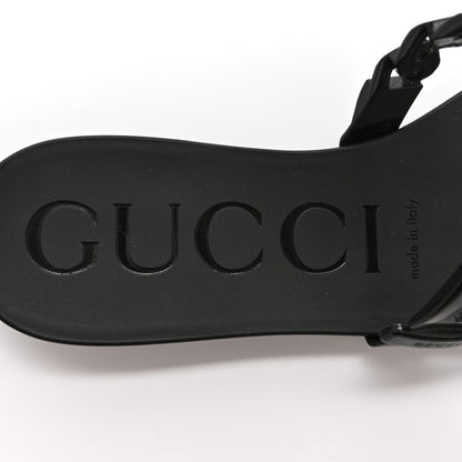 Gucci Rubber Womens Slide Sandals 38 Black 5 of 9