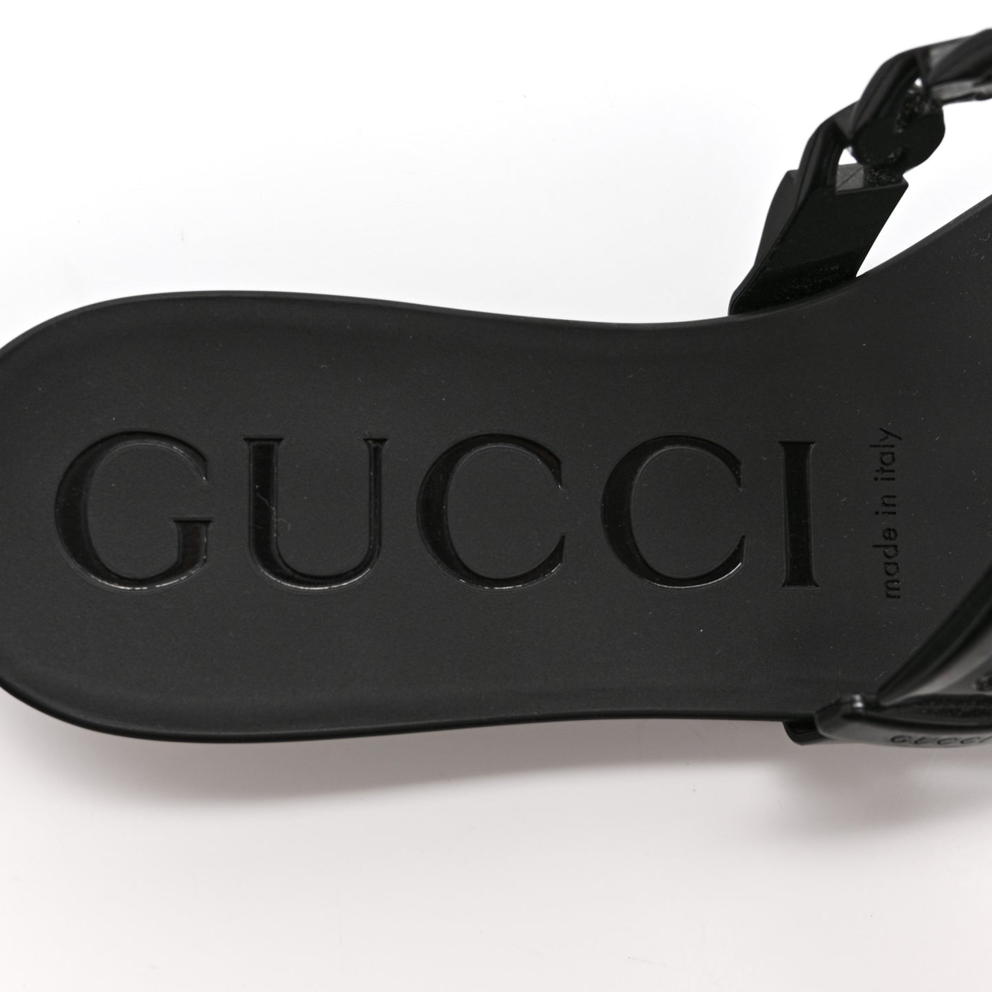 Rubber Womens Slide Sandals 38 Black
