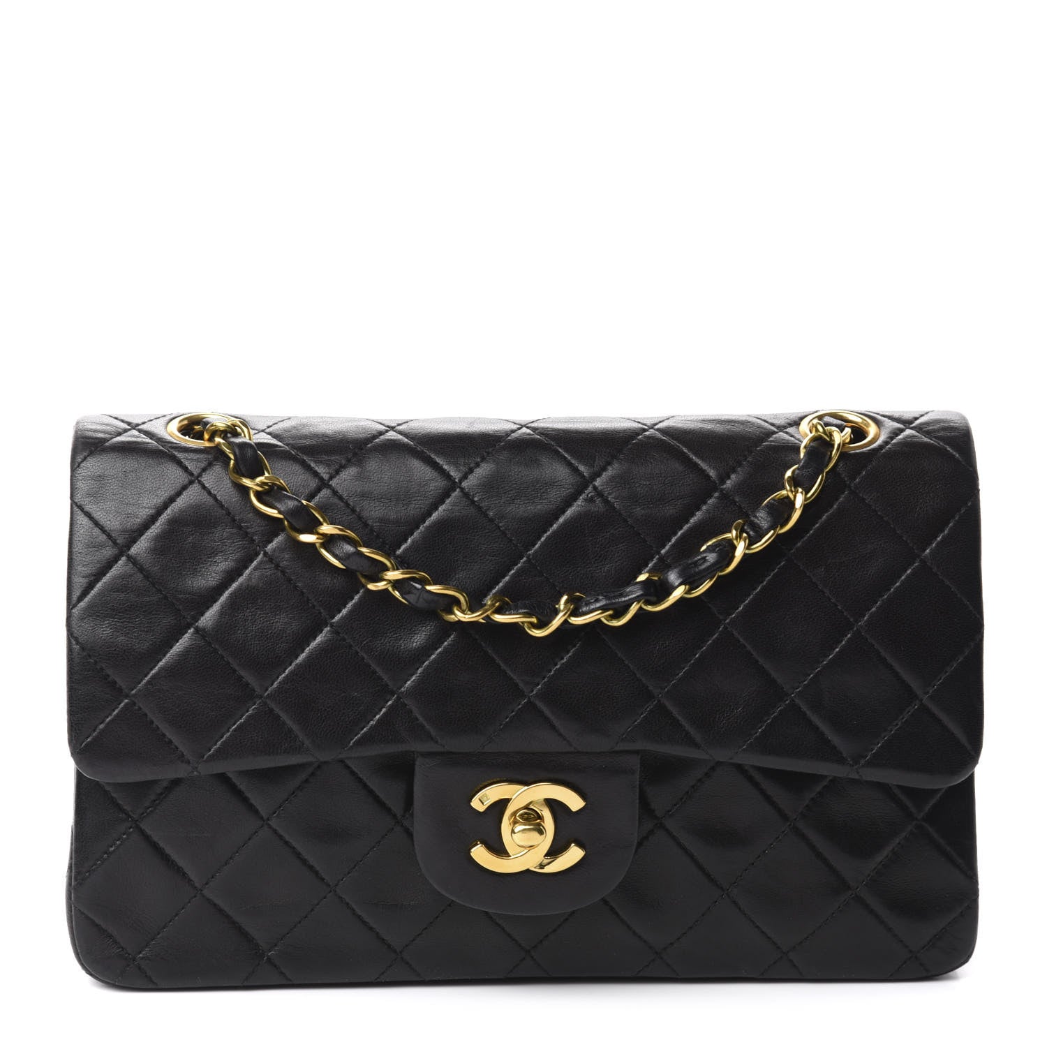 Chanel Lambskin Quilted Small Double Flap Black 1 of 16