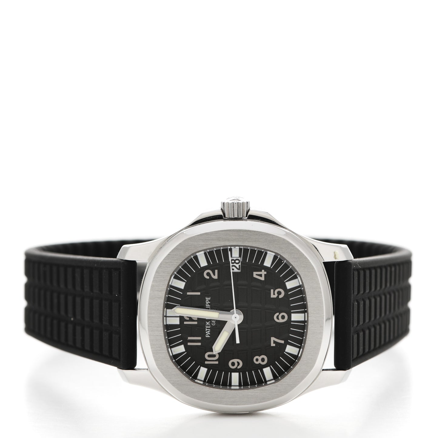 Stainless Steel Rubber 34mm Aquanaut Automatic Watch Black 5064A-001
