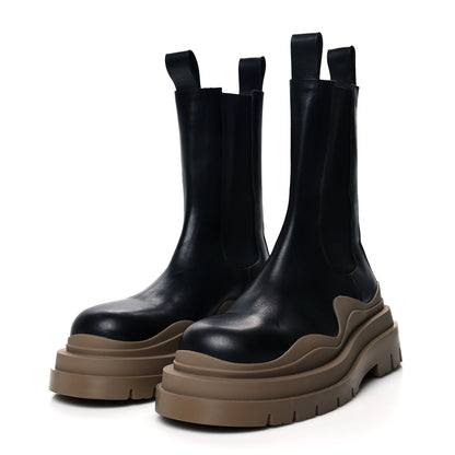 Bottega Veneta Calfskin Mens The Tire Chelsea Boots 43 Black Jute 3 of 7