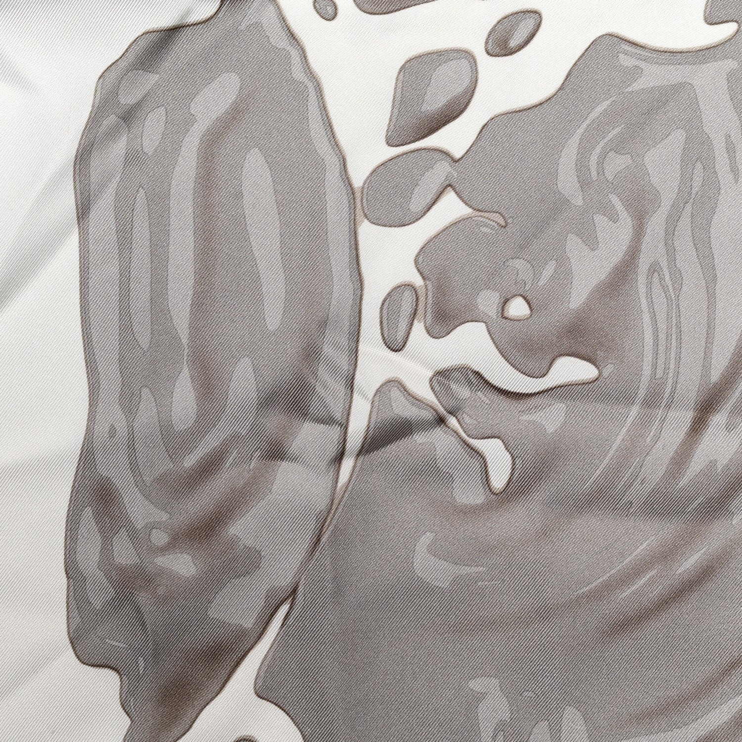 Hermes Silk Peinture Fraiche 90 White Sepia 6 of 7
