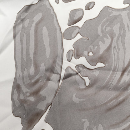 Hermes Silk Peinture Fraiche 90 White Sepia 6 of 7
