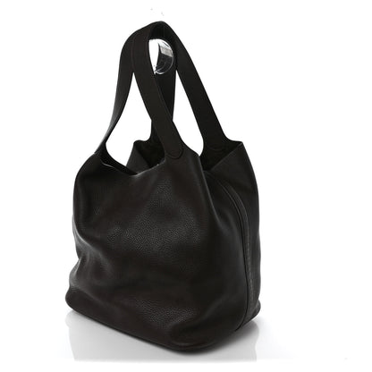 Hermes Taurillon Clemence Picotin Lock TGM Chocolate 2 of 10