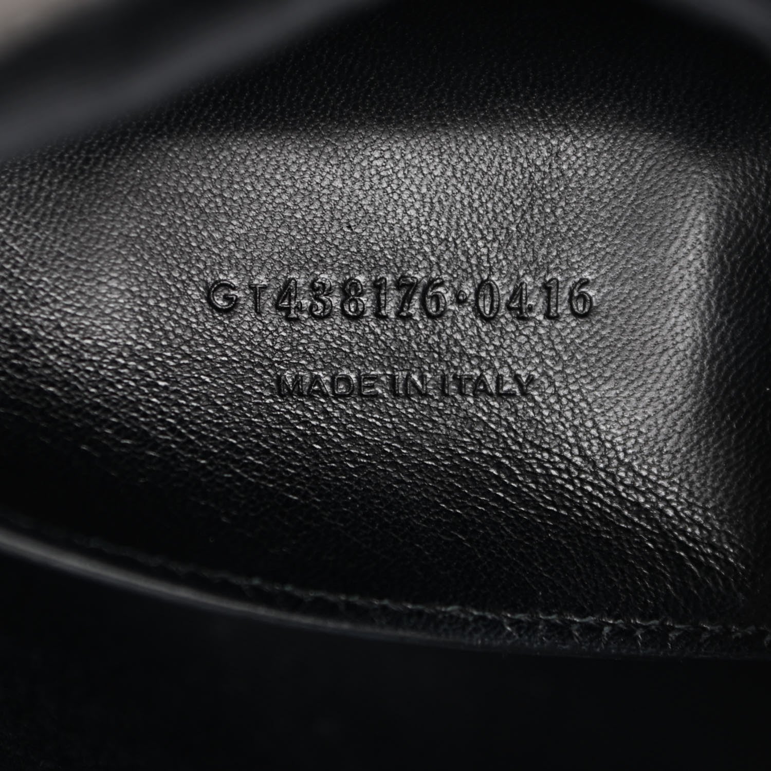 Saint Laurent Calfskin Crocodile Embossed Small West Hollywood Monogram Fold-Over Black 7 of 10