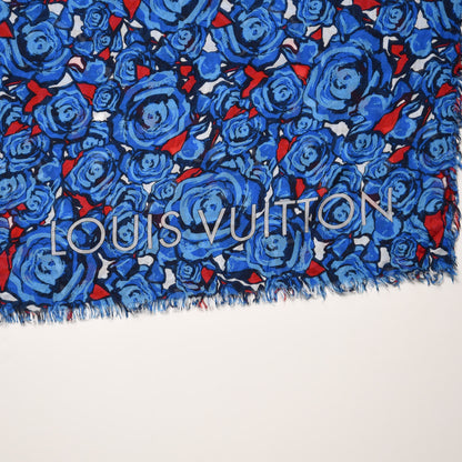 Louis Vuitton Modal Silk Rock'n'Roses Stole Blue 4 of 6