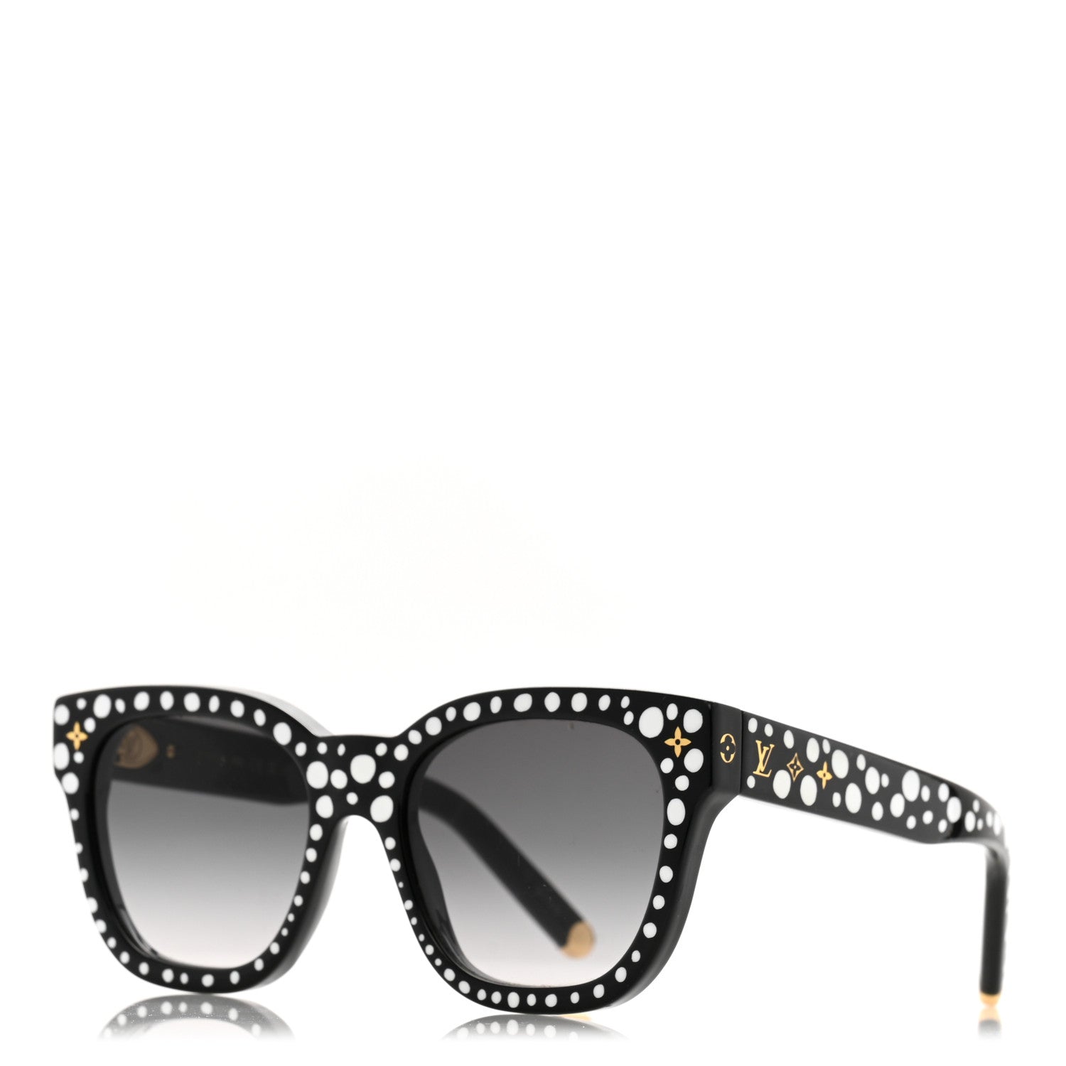 Louis Vuitton LV X YK Acetate Painted Dots Sunglasses Z1902W Black White 1 of 6